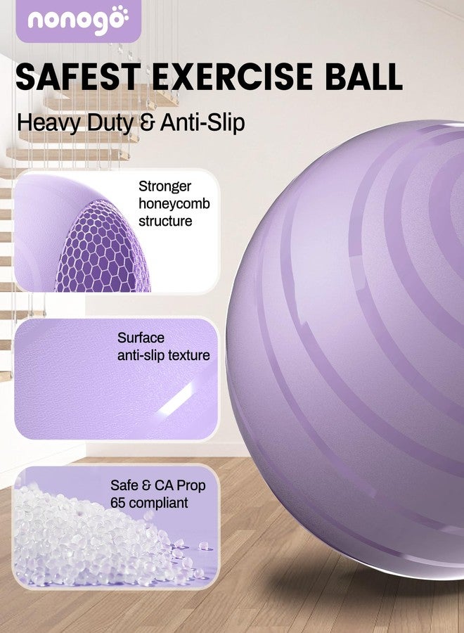 nonogo Birthing Ball for Pregnancy with Resistance Bands- Exercise Ball for Working Out, Yoga, Physical Therapy, Maternity Physio, Balance Stability Ball with Pump - Image 4