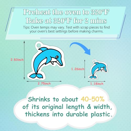 Esmorah 181 Pcs Printable Shrink Dink Sheets Kit, 10 Pcs A4 Semitransparent Plastic Shrink Dink Papers for Mother's Day, Father's Day, Easter Ornaments & Gifts, Adults & Kids DIY Keychain Making Crafts - Image 4