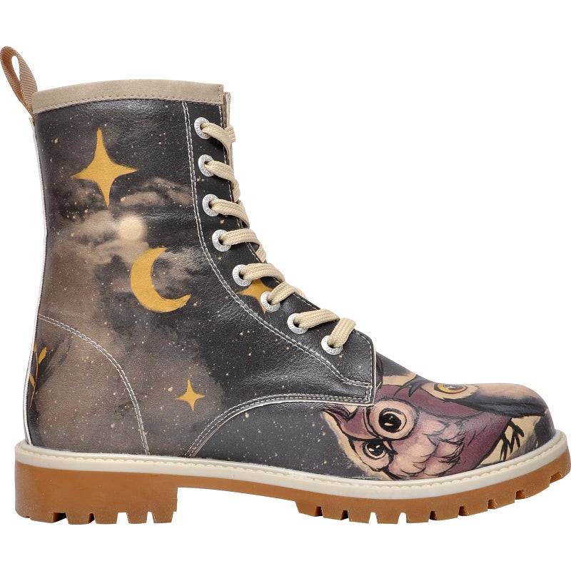 DOGO Long Boots for Women â€“ Vegan Leather and Unique Design Womens Winter Boots, Comfortable and Stylish Womens Boots, Owls Family Design, Size 6.5 - Image 3