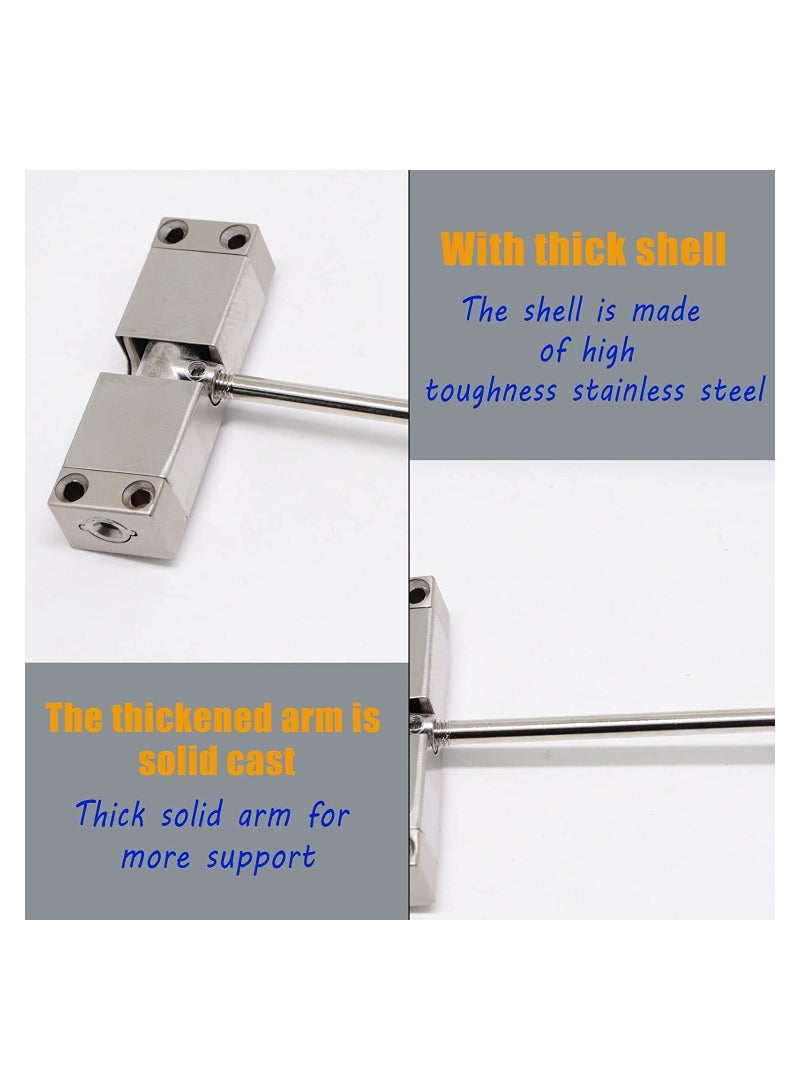 Safety Spring Door Closers, Adjustable Closing Door Hinge, Automatic Quiet Gate Closer Easy to Install, Automatic Stopper Fire Rated, to Convert Hinged Doors to Self Closing Doors (Black) - Image 3