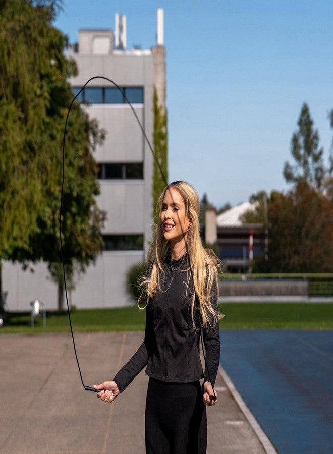 Swissskip Speed Jump Rope by Dayan Kolev, 5mm PVC Skipping Rope, for Beginners and Advanced Athletes, Ideal for Fitness, Cardio, Boxing & CrossFit, Adjustable length with Unbreakable Handles (Black) - Image 4