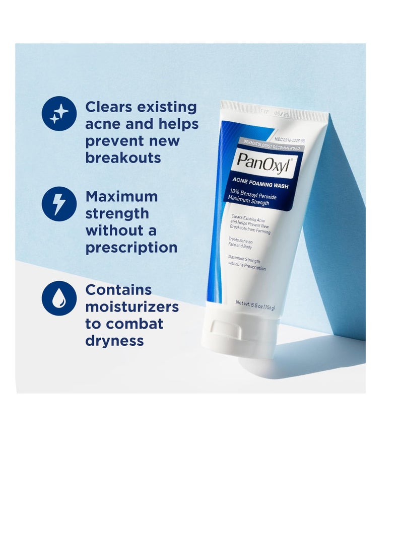 Original Panxol Peroxide 10% Acne Foaming Wash 156g  - Image 2