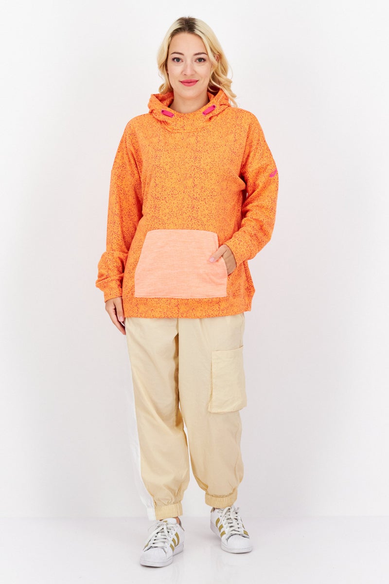 asics Women Sportswear Fit Long Sleeve Training Sweatshirt, Orange - Image 4