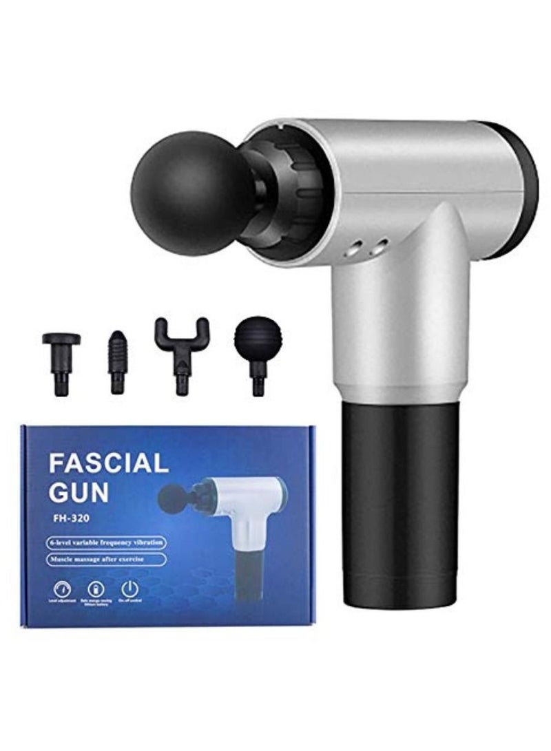 Yuwell Deep Tissue Massage Gun With 4 Massage Heads Muscle Massager Gun For Athletes Powerful Portable Electric Handheld Deep Tissue Body Massager Gun Neck Massager Gun 6 Adjustable Speed Moods - Image 1