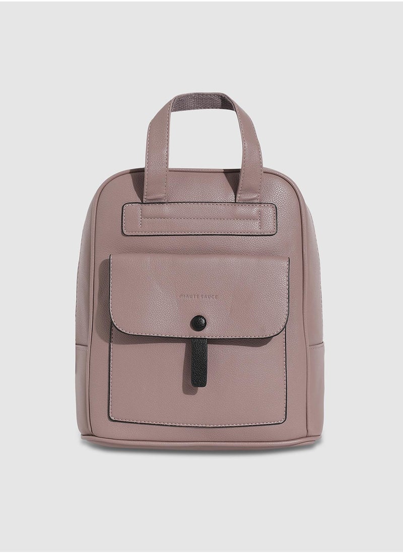 Haute Sauce Top Handle Backpack - Nude Pink  - Image 1