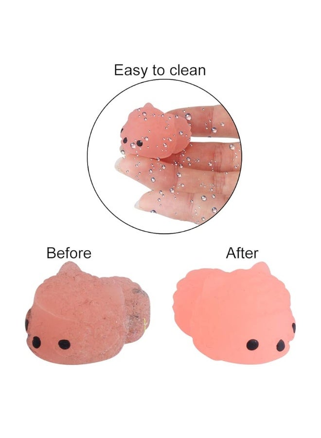 Outee 30 Pcs Mochi Animals Toys Glow in The Dark Mochi Toys Mini Stress Relief Toys Mochi Cat Relief Stress Toys Easter Gifts - Image 2