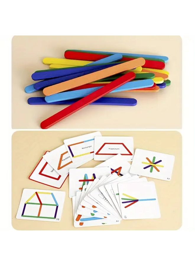 لغز العصا القوس قزح الجديد DIY لعبة تعليمية للأطفال لعبة بناء التفكير المنطقي - Image 5