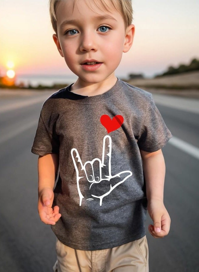 Geoyune Boys Girls Valentines Love Heart Shirts Toddler Valentines Casual Funny T-Shirt Outfit 1-7 Years, Style#6, 5 Years - Image 3