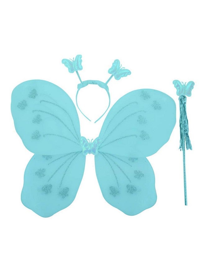 رويالز أجنحة الفراشة الجنية من رويالز نت (أزرق) | زي لحفلات أعياد ميلاد البنات | هدية حفلات للأطفال | زي جناح الجنية | ملاك الجنية - Image 2