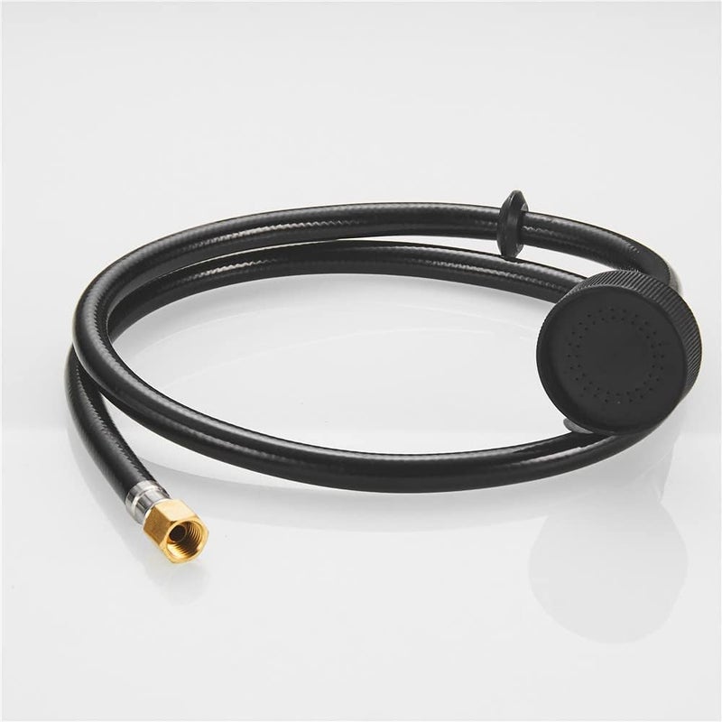 Weirun Shampoo Bowl Sink Hose with Sprayer,Salon Hose Spray Head Attachment for Vacuum Breaker,Shampoo Bowls Hose for Salons Sink,1/4" Nut Black - Image 2