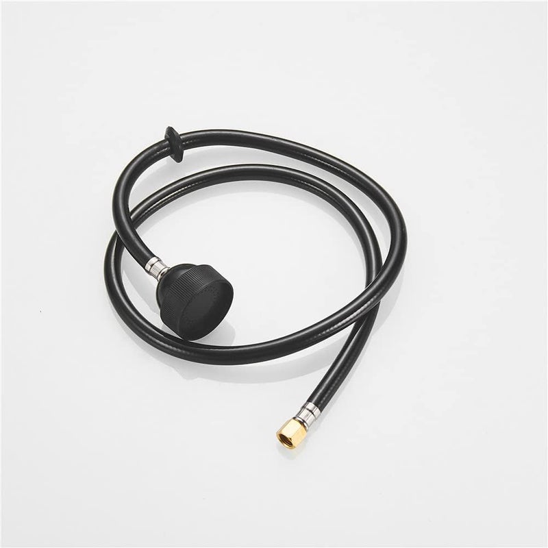 Weirun Shampoo Bowl Sink Hose with Sprayer,Salon Hose Spray Head Attachment for Vacuum Breaker,Shampoo Bowls Hose for Salons Sink,1/4" Nut Black - Image 3