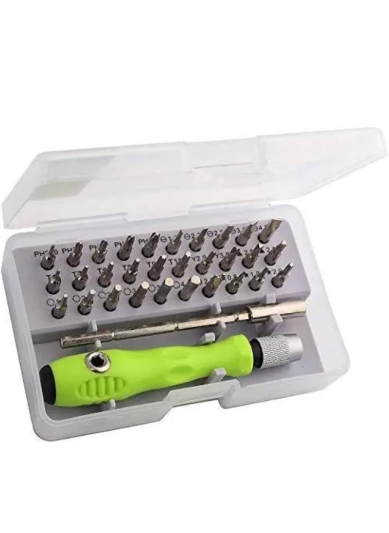 Mcare - Mcare 32 in 1 Mini Screwdriver Tool Set Kit with Magnetic Flexible Extension Rod Precision Bits screw driver computer mobile repairing tool kit watch repairing laptop screwdriver set Multicolor - Image 1