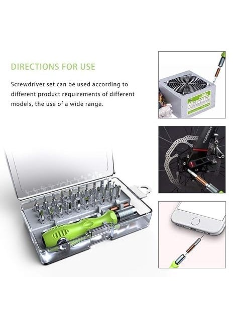 Mcare - Mcare 32 in 1 Mini Screwdriver Tool Set Kit with Magnetic Flexible Extension Rod Precision Bits screw driver computer mobile repairing tool kit watch repairing laptop screwdriver set Multicolor - Image 1