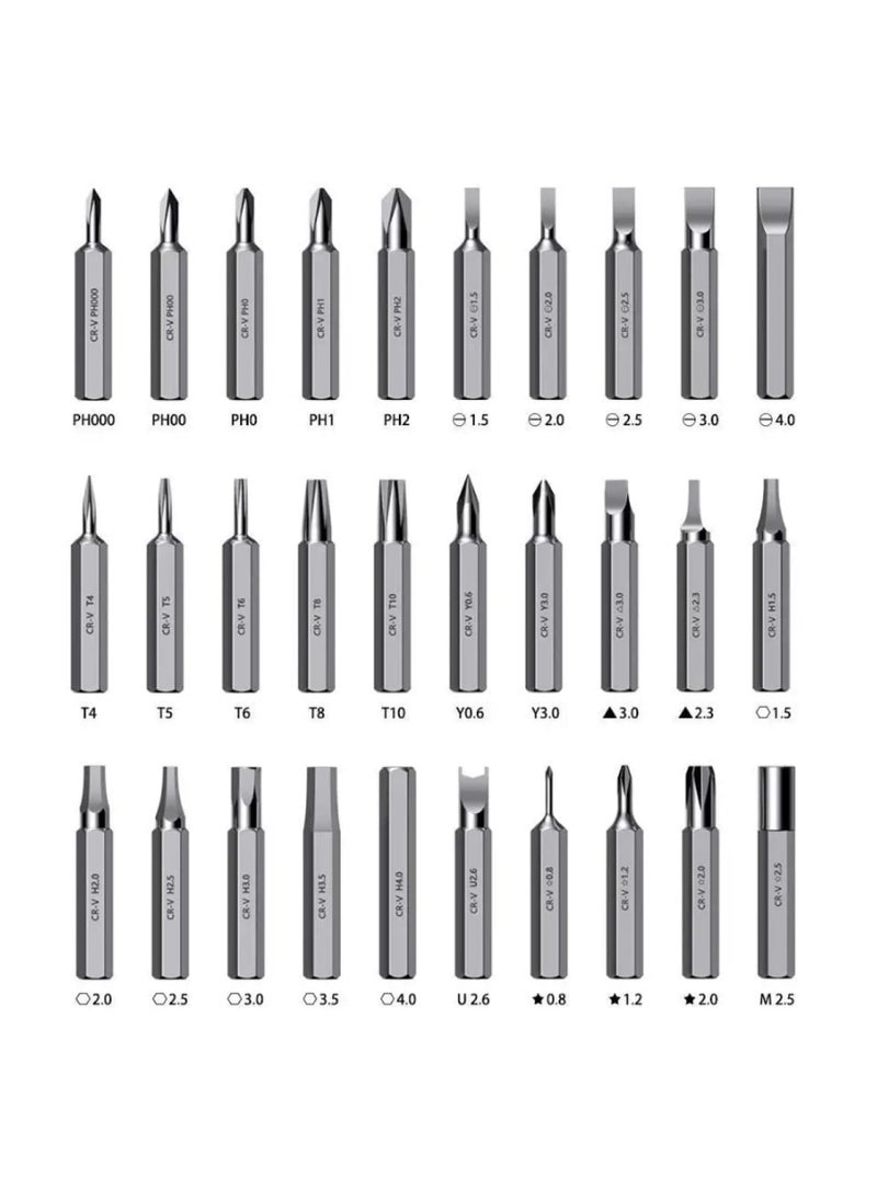 Mcare - Mcare 32 in 1 Mini Screwdriver Tool Set Kit with Magnetic Flexible Extension Rod Precision Bits screw driver computer mobile repairing tool kit watch repairing laptop screwdriver set Multicolor - Image 1