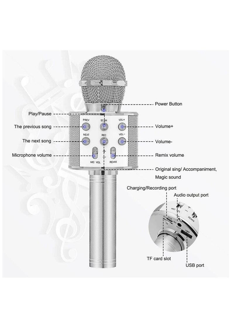 Bluetooth Microphone for kids Birthday Gift Toys for Age 3 4 5 6 7 8 9 10 Girls Boys Wireless Karaoke Mircrophone Little Kid Gifts Toy for Toddler ChildrenPh5840 - Image 5