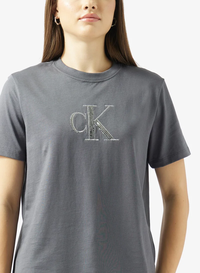 Calvin Klein Jeans  Graphic Crew Neck T-Shirt for Women | Best Price UAE