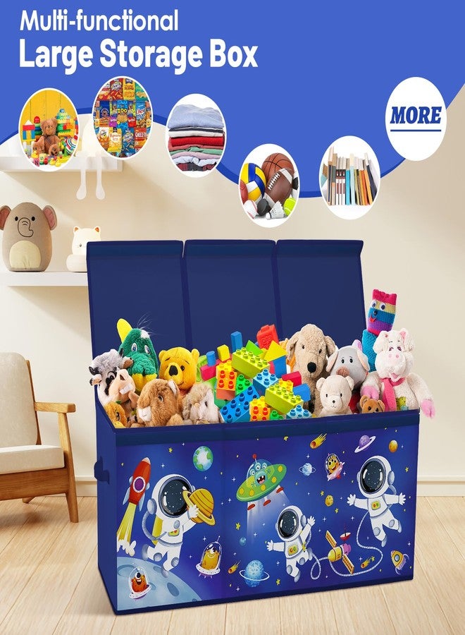 alldomess Toy Storage Bin with Lids,Extra Large Toy Box Chest with Handles for Kids Boys Girls,Collapsible Storage Organizer Box Bin Basket for Bedroom,Playroom, Nursery,37.8"x12.6" x15.7",Astronaut - Image 5
