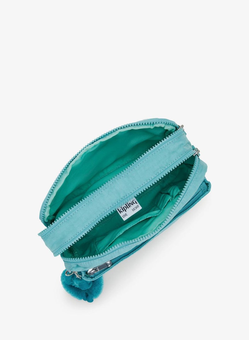 kipling Abanu Medium Unisex Crossbody Bag - Deepest Aqua - Image 3