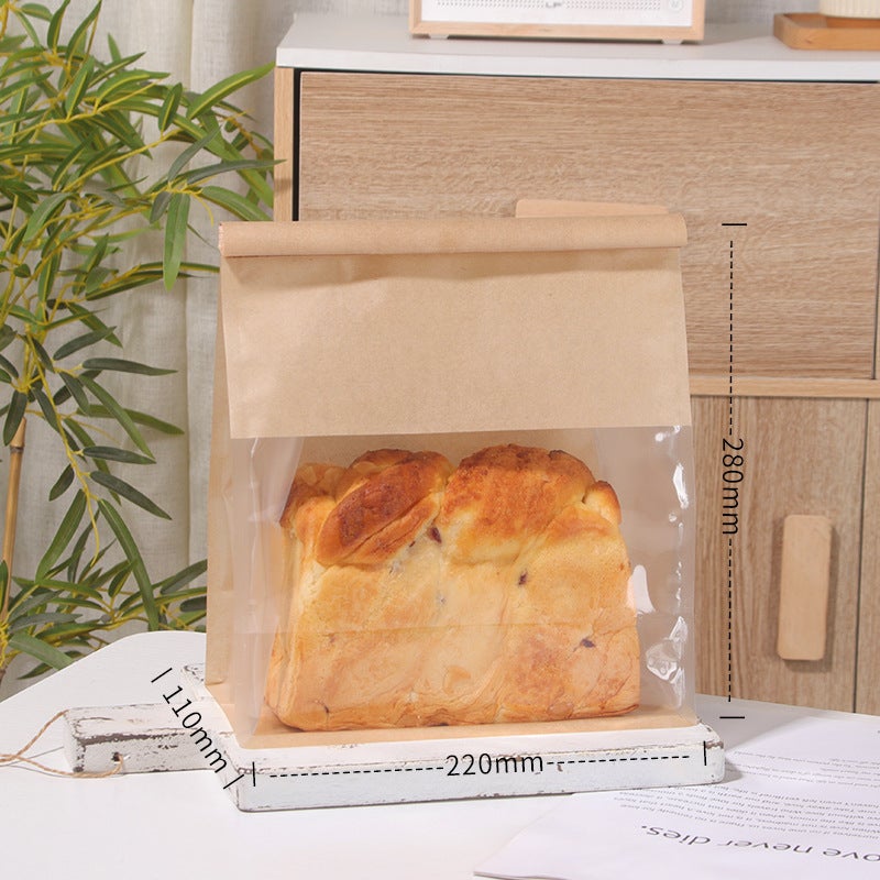 Toast Bread Packing Bag Slice Toast Sweet Potato Horn Bag Biscuit Packing Bag Baking Wire Self-Sealing Bread Bag - Image 1