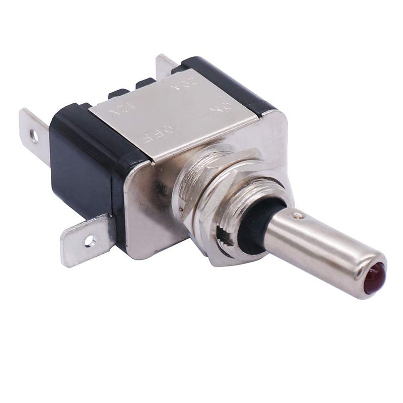 Twidec /3Pcs Rocker Lighted Toggle Switch 12V 20A Heavy Duty Racing Car Automotive Auto SPST ON/Off Toggle Switch Red LED Illuminated 3Pin ASW-07DR - Image 5