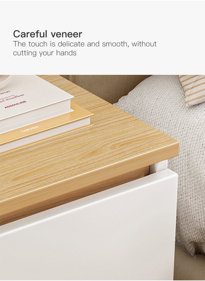 Sharpdo Sharpdo Bedside Table Simple Modern Bedroom Nightstands Wooden Minimalist Multi-function Light Luxury Style Bedside Storage Small Cabinet  - Image 3