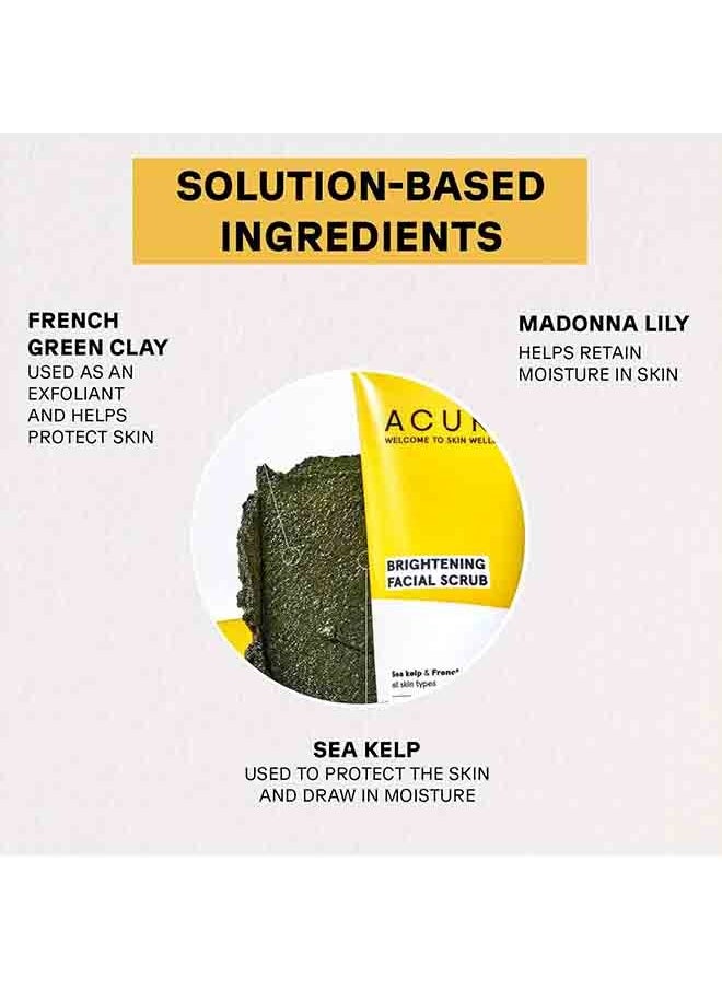 Acure Brightening Facial Scrub for Youthful, Radiant Skin | Vegan, Sea Kelp & French Green Clay | 4 fl oz (118 ml)  - Image 3