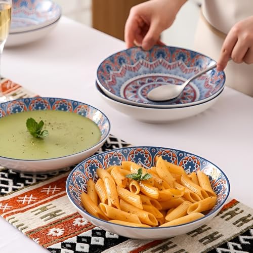 ONICORN Ceramic Japanese Asian Cuisine Plates for Dinner, Rice, Soup, Dessert, Salad, Gift Box Packed Dinner Set (Multicolor, 2Plate (Pack of 2)) - Image 3