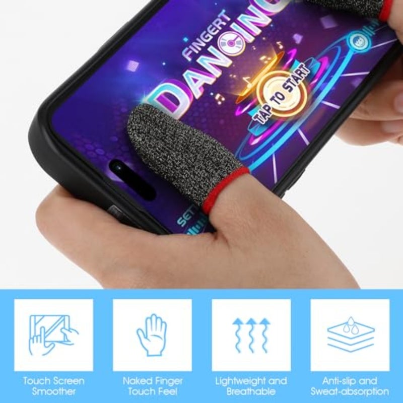 Tyqour 40Pcs Finger Sleeves Thumb Sleeves Mobile Gaming Finger Gloves for Gaming Dedales Gamer for Men Women Mobile Phone Game - Image 3