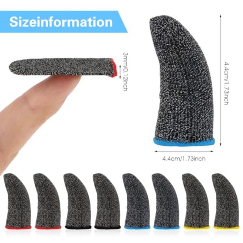 Tyqour 40Pcs Finger Sleeves Thumb Sleeves Mobile Gaming Finger Gloves for Gaming Dedales Gamer for Men Women Mobile Phone Game - Image 4