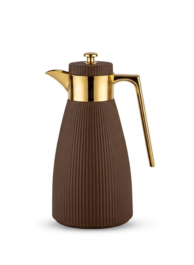 ساموران ترمس شاي - 1 لتر - بنى - HB14-0002-Brown - Image 1