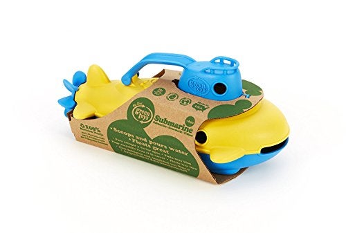 Green Toys لعبة الغواصة الخضراء - خالية من BPA والفثالات، قارب مائي أزرق مع مروحة خلفية دوارة مصنوعة من مواد معاد تدويرها. ألعاب آمنة للأطفال الصغار. - Image 2