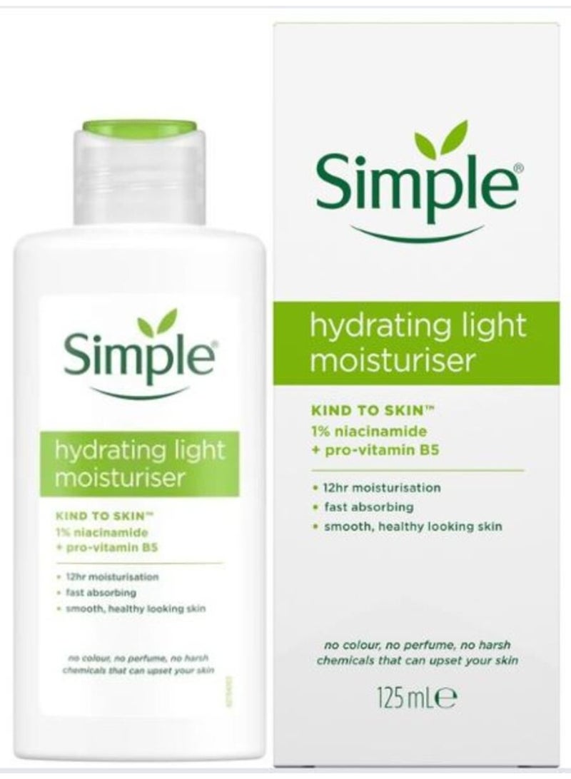 Simple Kind to Skin Hydrating Light Moisturiser  for 12 hour moisturisation 125 ml - Image 1