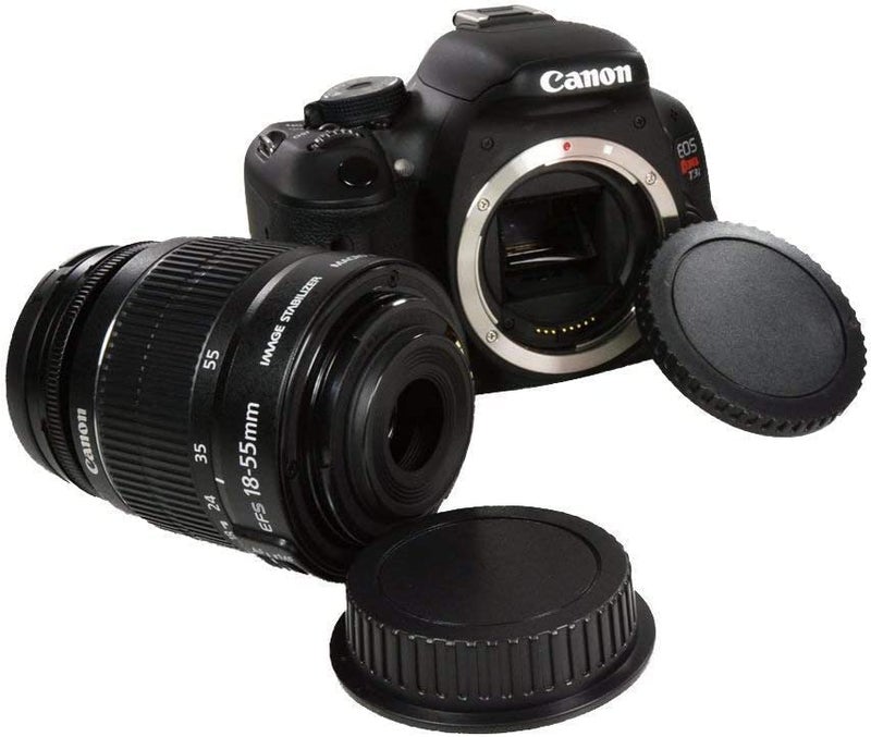 SHOPEE Body Cap & Camera Rear Lens Cover Compatible with Canon EOS EF EF-S Mount 1D 1DS Mark II III IV 7D Mark II D30 D60 50D 60D 60DA 5D Mark II Mark III 7D T7i XT XTi XSi T3 T3i T4 T4i - Image 3