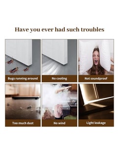 JOGAMS 96cm Self Adhesive Door Seal Strip Door Sound Proofing Weather Stripping Weatherstrip Door Bottom Strip Door Sealer Strip Windproof seal for Door Gaps Grey  - Image 2