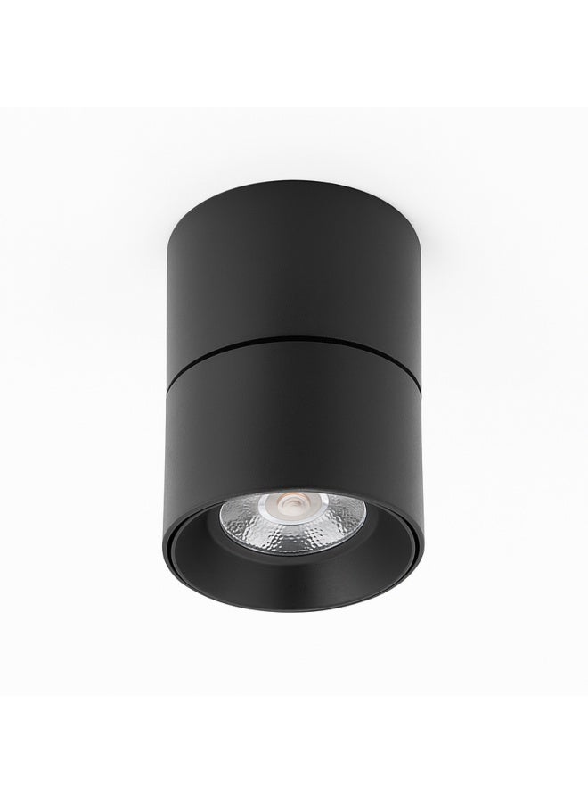 ALFRIDAY Surface Mount Ceiling Spotlight - 10W LED, 3000K Warm, Matte Black - Image 1