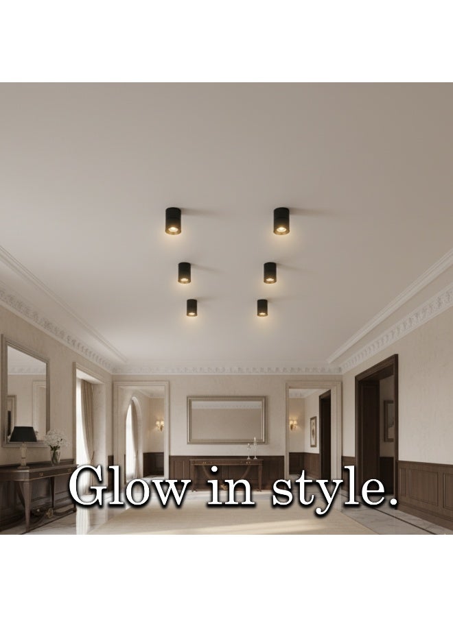 ALFRIDAY Surface Mount Ceiling Spotlight - 10W LED, 3000K Warm, Matte Black - Image 4