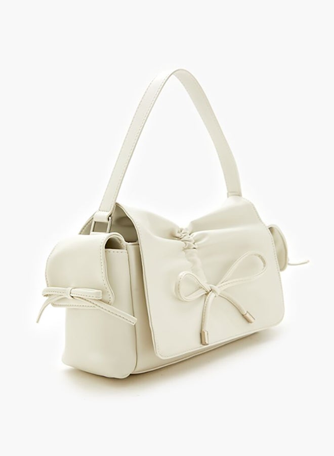 FOREVER 21 Ruched Bow Shoulder Bag - Image 2