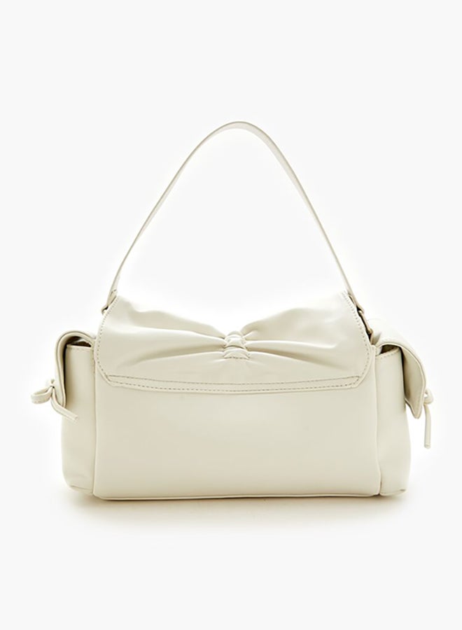 FOREVER 21 Ruched Bow Shoulder Bag - Image 4
