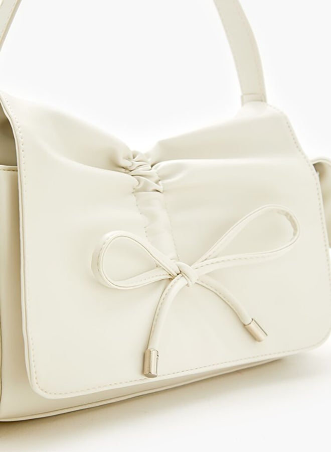 FOREVER 21 Ruched Bow Shoulder Bag - Image 5