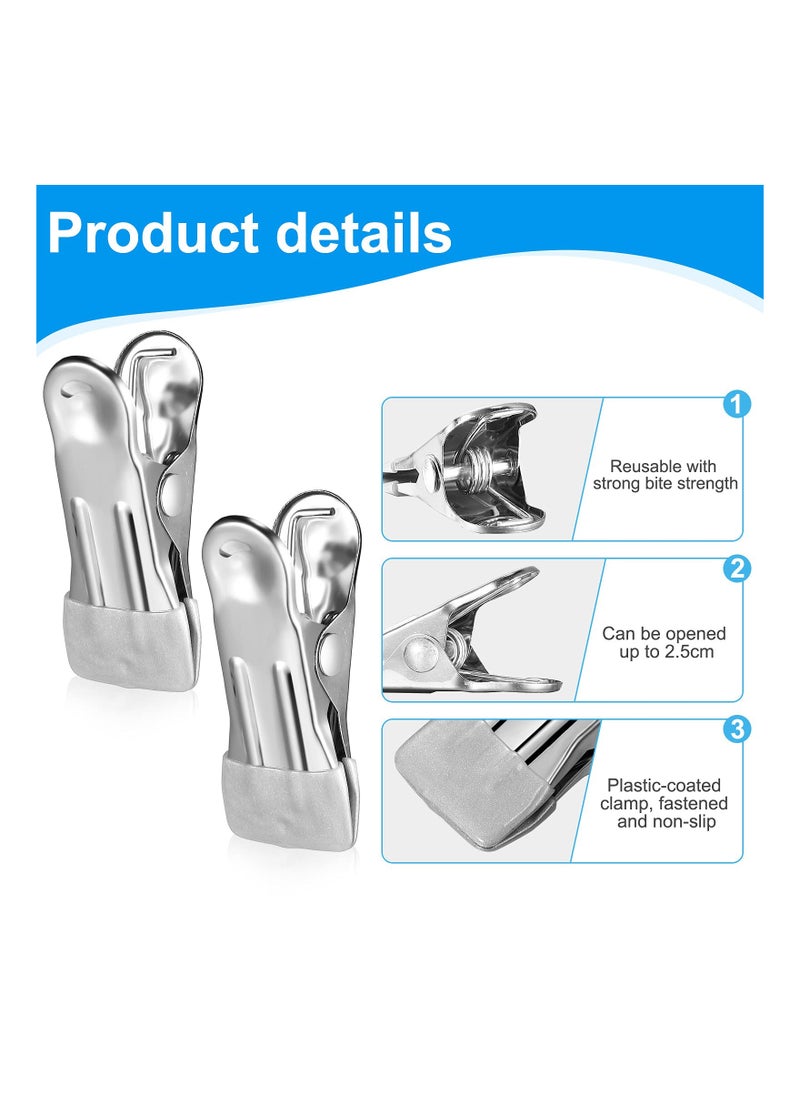 KASTWAVE - KASTWAVE 30 PCS Metal Spring Clamps, Guard Clips Multifunctional Metal Clips Towel Clips Spring Clamps Secure Your Winter Pool Cover Attaches to Top Rail Wind, Swimming Pool Above Ground Cover Clips - Image 1