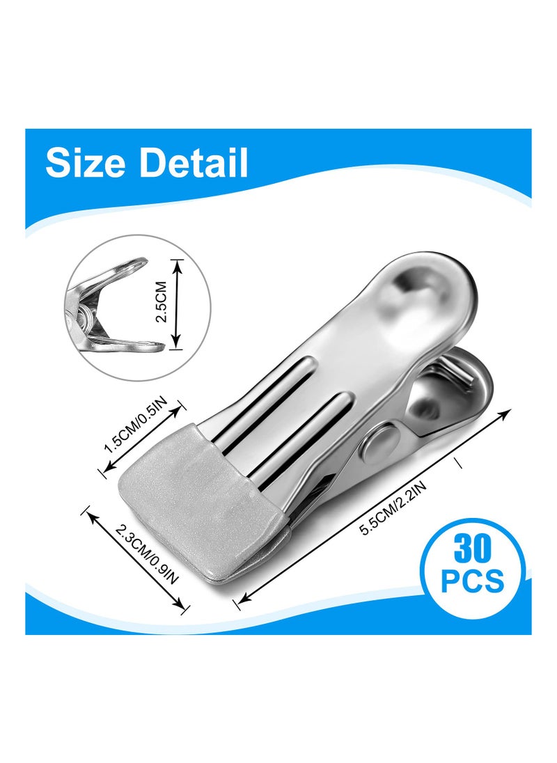 KASTWAVE - KASTWAVE 30 PCS Metal Spring Clamps, Guard Clips Multifunctional Metal Clips Towel Clips Spring Clamps Secure Your Winter Pool Cover Attaches to Top Rail Wind, Swimming Pool Above Ground Cover Clips - Image 1