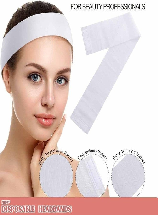 Nidy® Disposable Headbands for Facials, Disposable Headbands for Spa Esthetician Supplies Esthetician Headbands Stretch Headbands for Women's Hair Pack of 50 - Image 2
