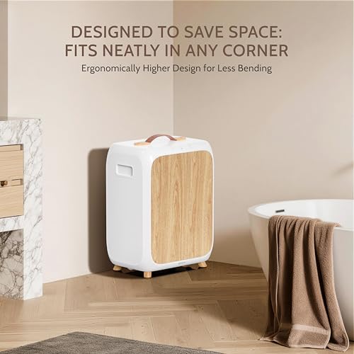 Keenray Towel Warmer Bucket, Luxury Rectangle Towel Warmer for Bathroom with Timer & Delay, Customized Fragrance, Child Lock, Fits 2 Large Towels, Blankets, Bathrobes, Ideal Gift for Him & Her(Wood) - Image 3