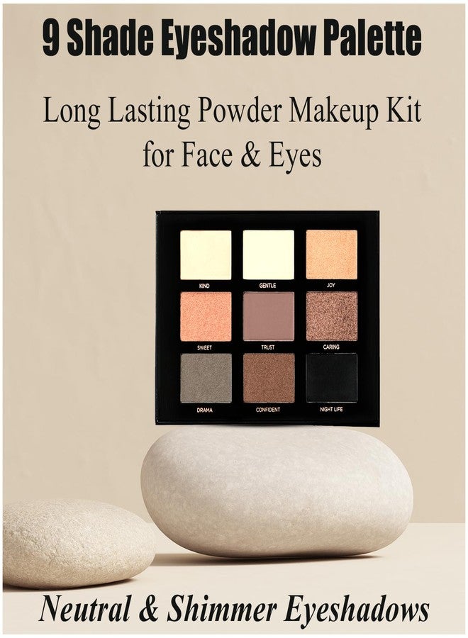 Profusion Cosmetics Eyeshadow Palette, Studio Icon Collection - 9 Neutral & Shimmer Eyeshadows, Long Wearing Powder Makeup Kit for Face & Eyes, Travel-Friendly Compact for Day to Night Glam - Image 2