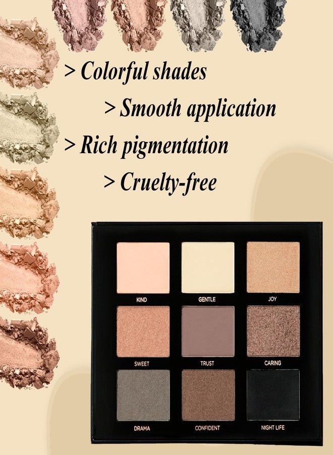 Profusion Cosmetics Eyeshadow Palette, Studio Icon Collection - 9 Neutral & Shimmer Eyeshadows, Long Wearing Powder Makeup Kit for Face & Eyes, Travel-Friendly Compact for Day to Night Glam - Image 3