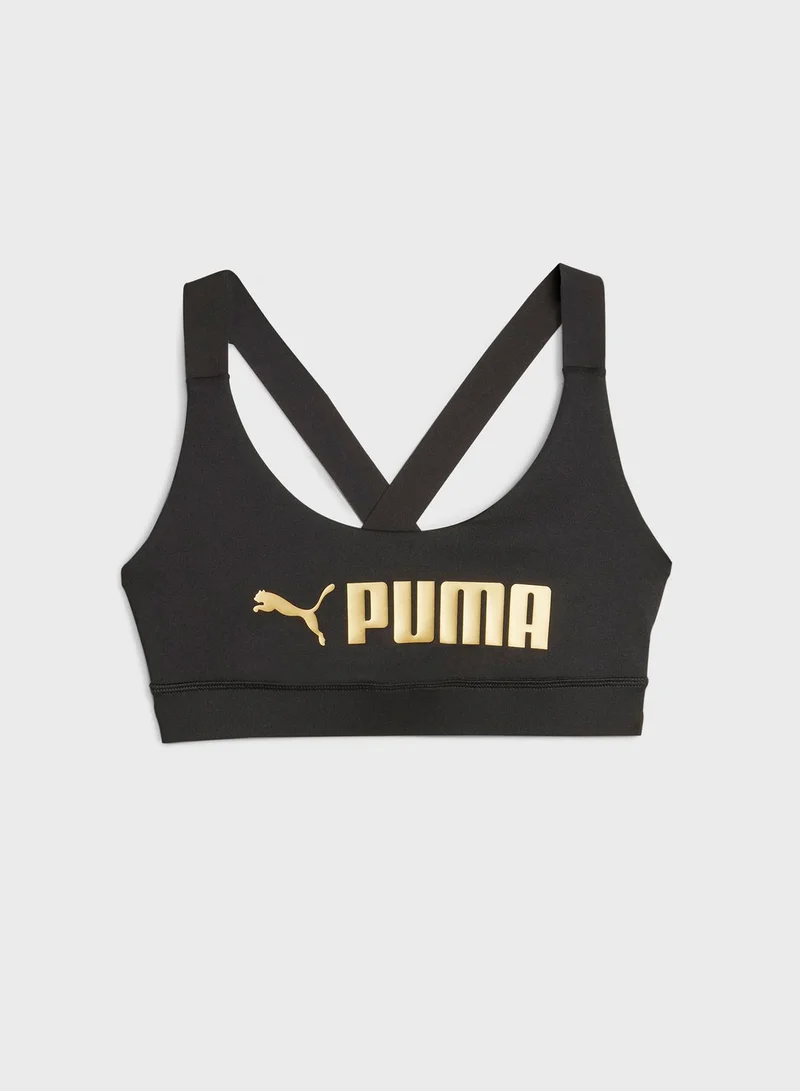 PUMA Logo Mid Impact Bra