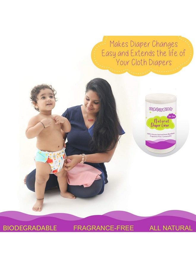 BEMBIKA Bamboo Diaper Liners Disposable For Unisex Baby Chlorine Free Compostable Dye Free Cloth Diaper Insert Liner 300 Sheets - Image 5