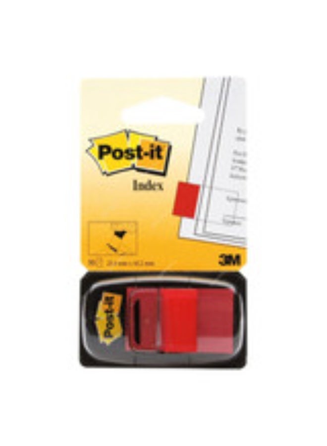 3M Post-It Tape Flag, 680-1, 25.4MM Width x 43.18MM Length, 50 Sheets, Red, - Image 1