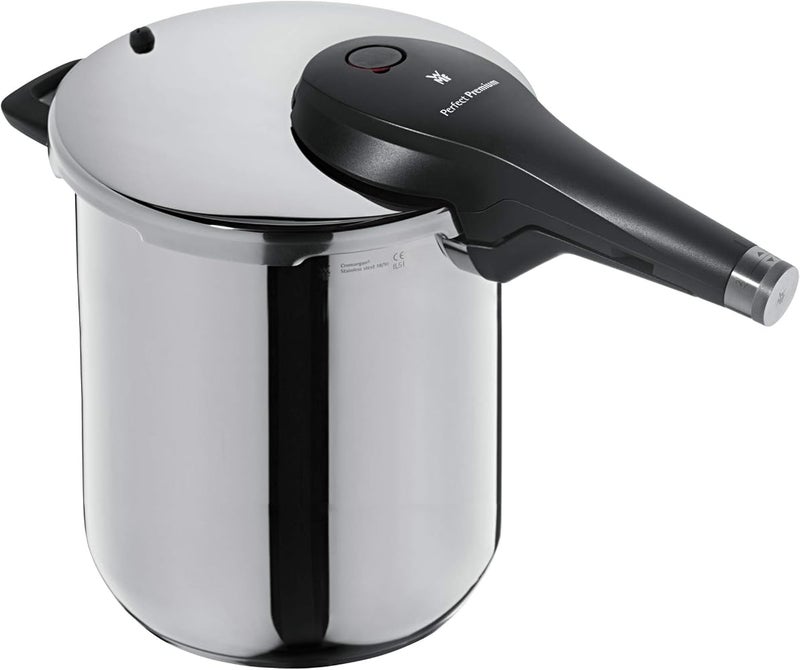WMF Perfect Pressure Cooker 8.5 L Premium Polished Stainless Steel 2 Cooking Levels All-in-One Rotary Knob, Dishwasher Safe, Diameter Suitable for Induction, Stainless Steel, Silver, 22 cm - Image 1