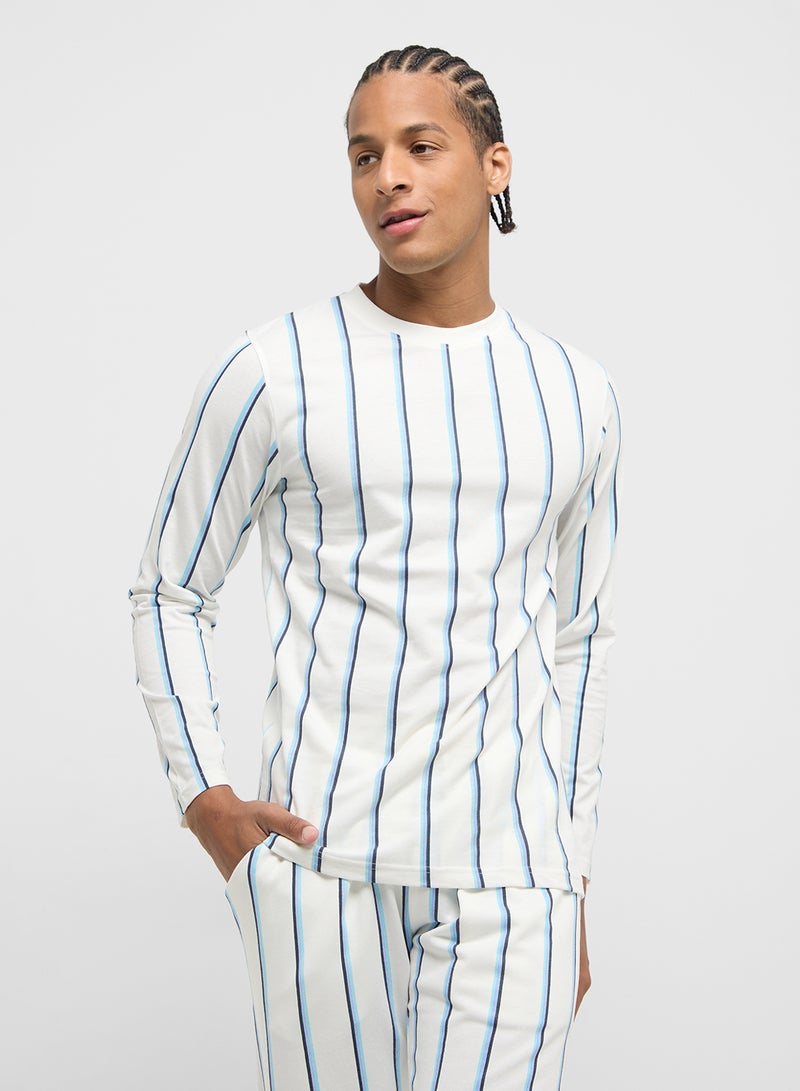 Seventy Five Printed Stripe Trouser Set  - Image 3